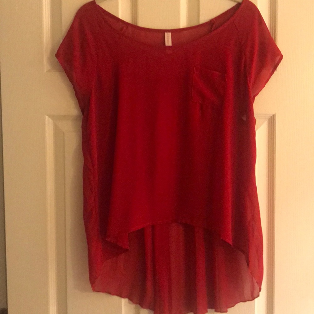Red blouse